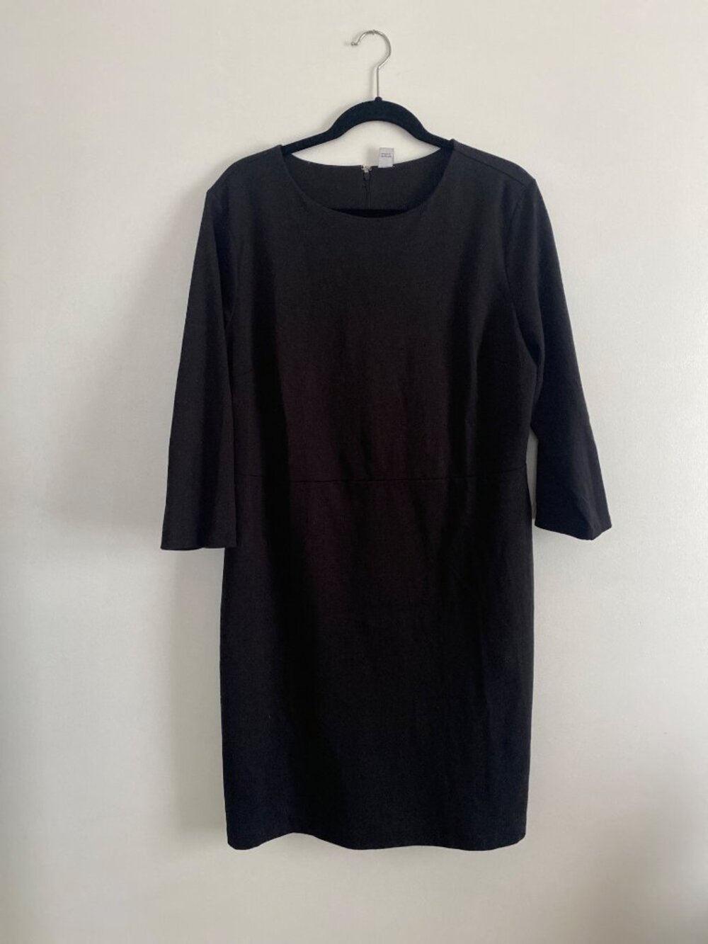 Old Navy Women's Black 3/4 Sleeve Midi Dress Size XL